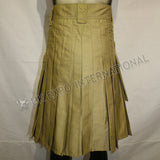 Men Exe Khaki Sports Casual Utility Kilt