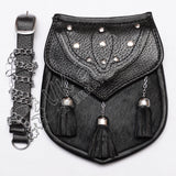 Goat Skin Fur Grain Leather Smart Sporran