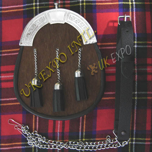 Brown Goat Skin Full Dress Sporran