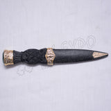 Gold Emerald Stone Sgin Dubh Knives