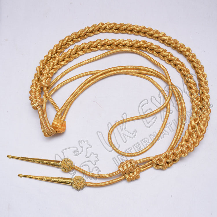 Army Ceremonial Gold Wire Cord Aiguillette