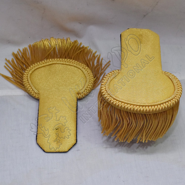 Gold Bullion Epaulettes Pair Military Shoulder Boards