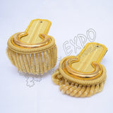 Gold Bullion Moon Epaulettes Black Wool Back Military Shoulder Boards