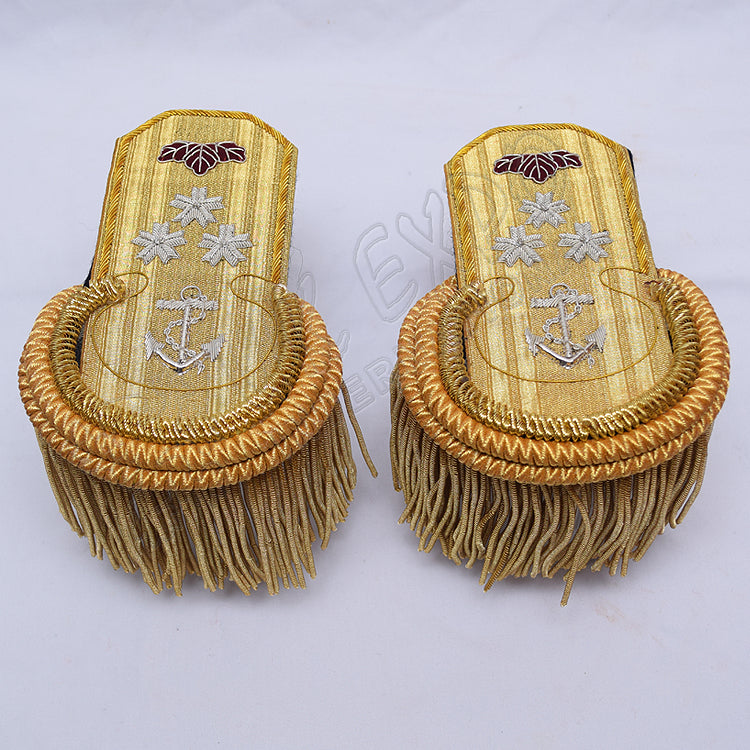 Gold Bullion Pair with Star Rank Epaulettes