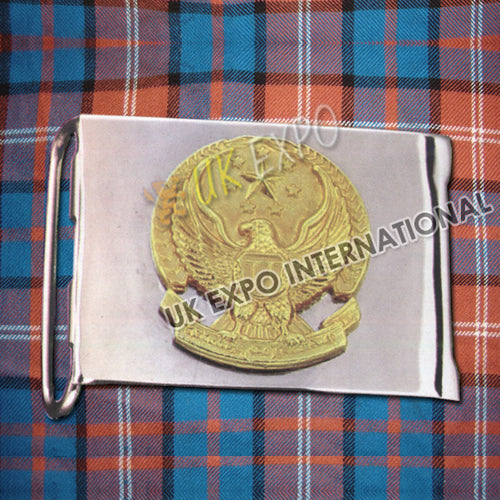 SS Buckle Gold Metal Badge Buckle