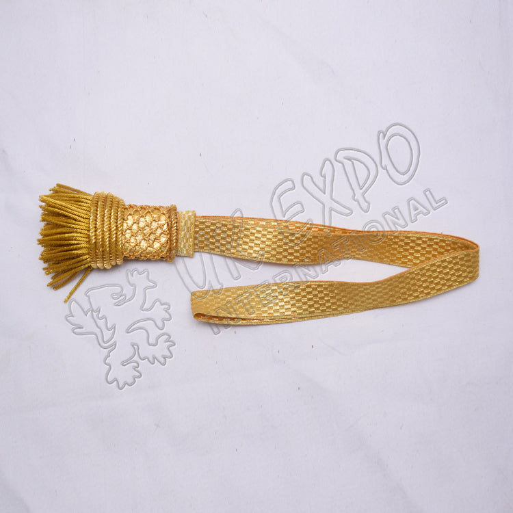 Golden Braid Sword Knots With Golden Fringes