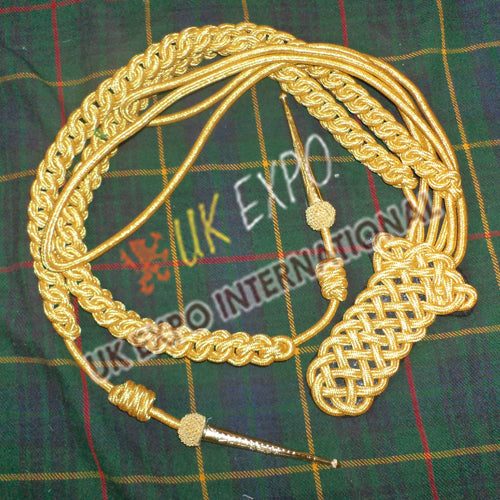 Golden Shoulder Epaulette with Aiguillette
