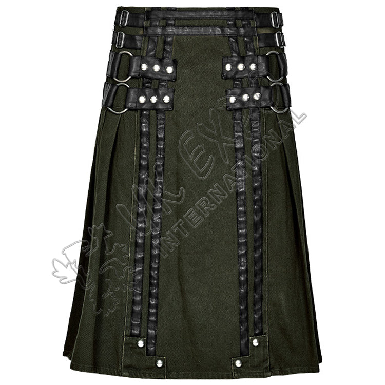 Military Green Roman Soldier Utility Kilt