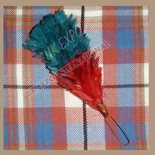 Green and Red Feathers Hackles