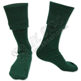Green Scottish Diamond Cuff Kilt Hose Socks