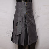 Grey and Black Hybrid Utility Kilt