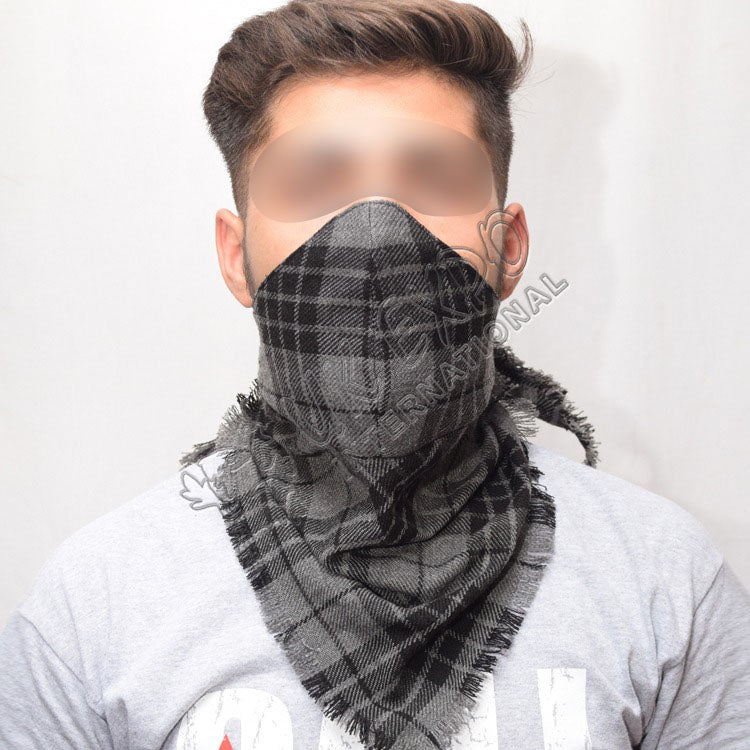 Grey Watch Scarf Style Tartan Mask