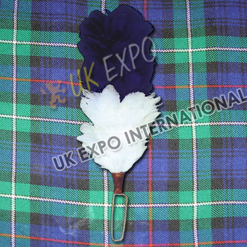 Blue And White Color Hackle