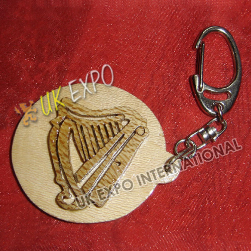 Harp Wooden Key Chain
