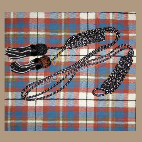 Silk Material Black White Color Hat Cord