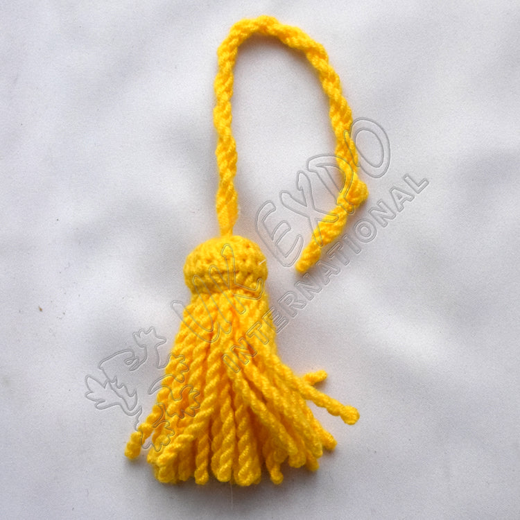 Yellow Woollen Hat Tassels