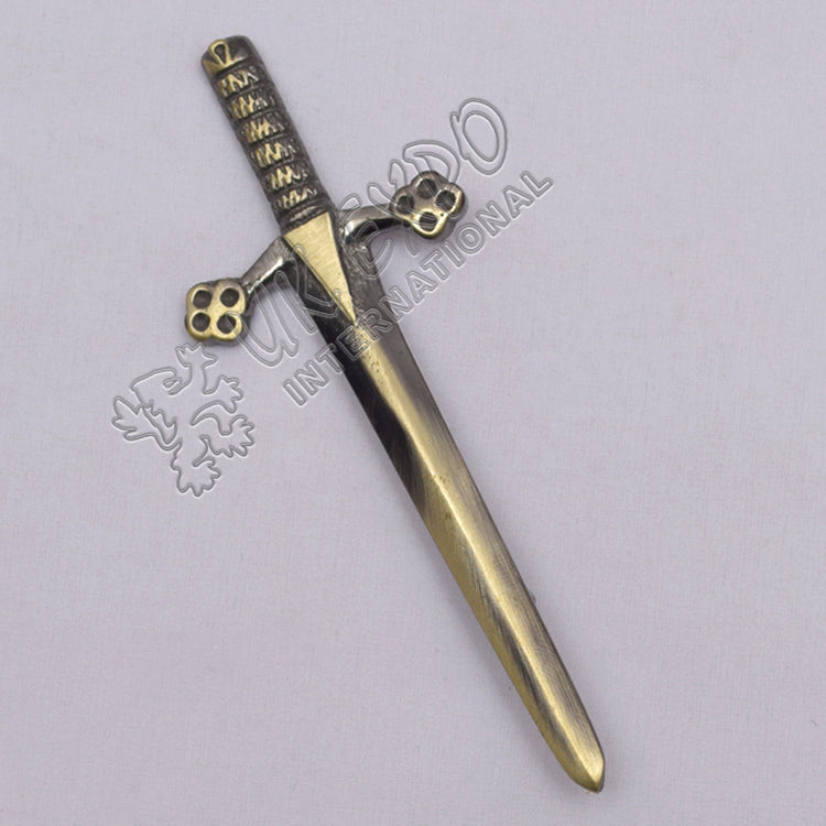 Highland Scottish Sword Brass Antique Kilt Pin