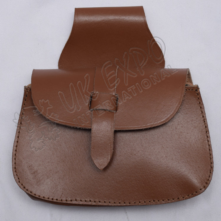 Brown Leather Day Wear Hiking Sporran Pouch