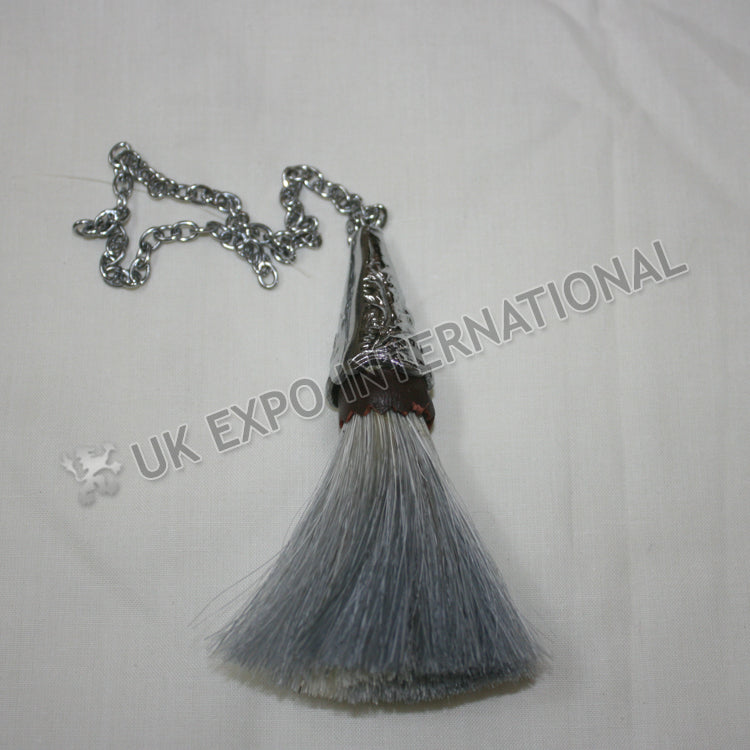 Chrome Gray Horse Hair Tassel