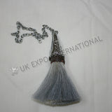 Chrome Gray Horse Hair Tassel