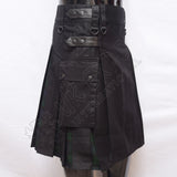 Black Hybrid With Black Watch Tartan Utility Kilt