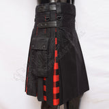 Decent Black Hybrid With MacGregor Rob Roy Tartan Utility Kilt