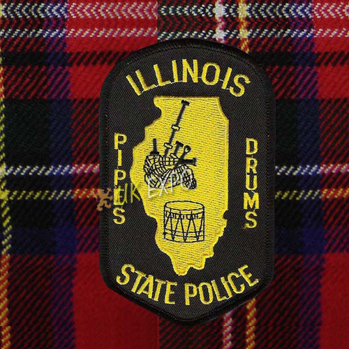 Illinois State Police Pipes Drums Shoulder Patch