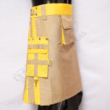 Khaki With Yellow Hybrid Two Tone Utility Kilt
