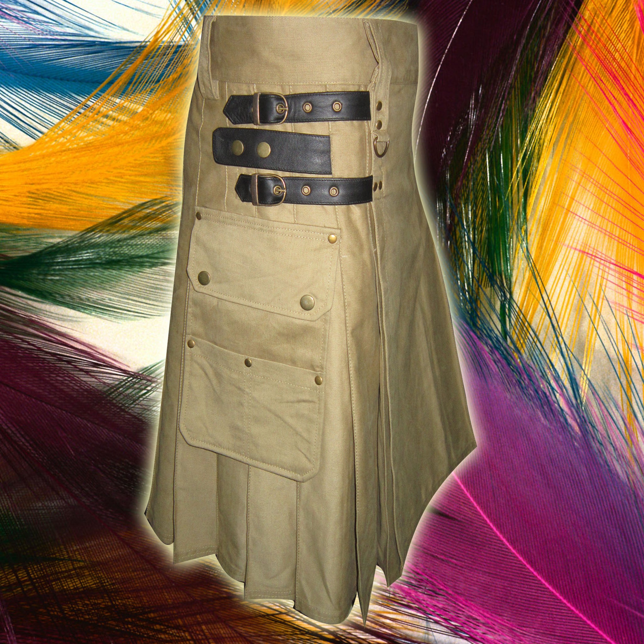 Laser Khaki Utility Kilt