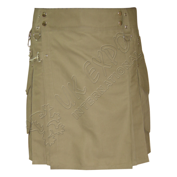 Khaki Tan Utility Kilt