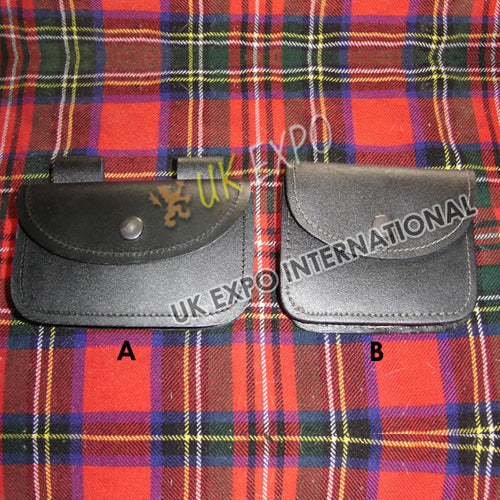 Kilt Black Leather Belt Wallet
