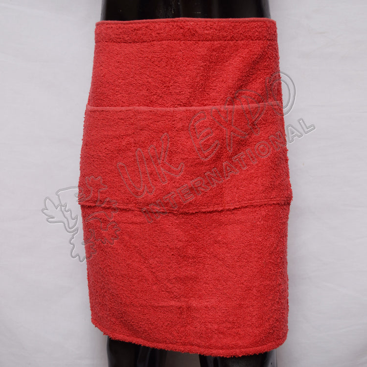 Red Tie Up in Style Ladies Belted Apron