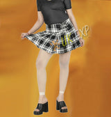 Ladies MacPherson Tartan White and Black Billie Skirt
