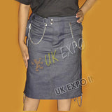 Ladies Blue Denim Jeans Kilt