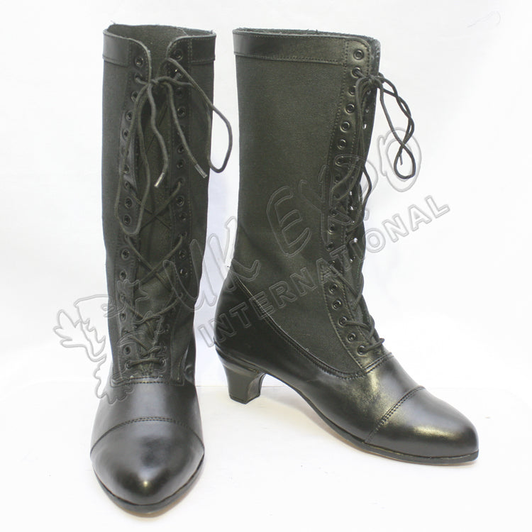 Ladies Mid Calf Lace Up Civil War Boots
