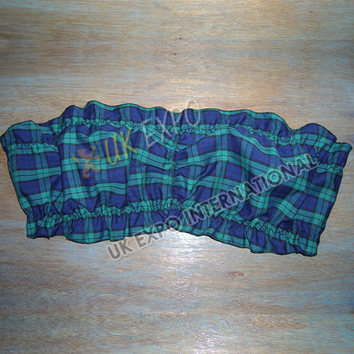 Ladies Blue Green Plaid Tartan Bra