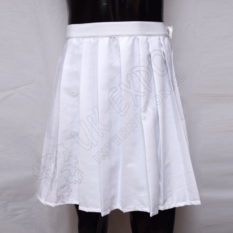 Zip Closing Ladies White Skirt