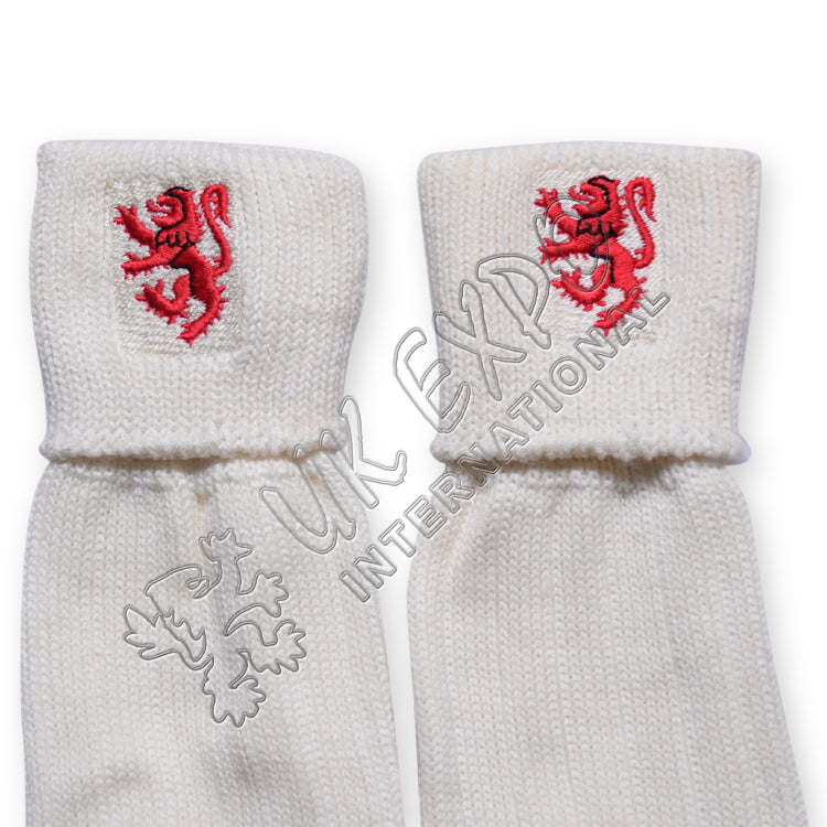 Rampant Lion Embroidery On Kilt Socks