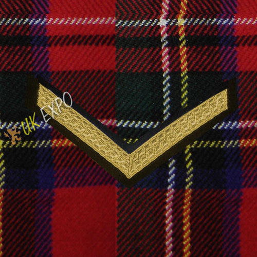 Lance Corporal 1 Stripe Gold Braid Chevron