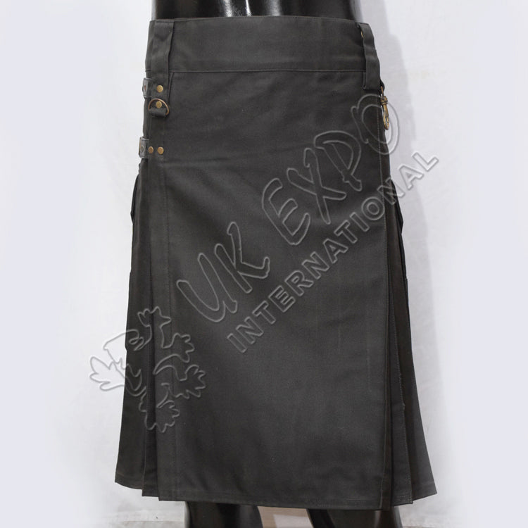 Laser Black Utility Kilt