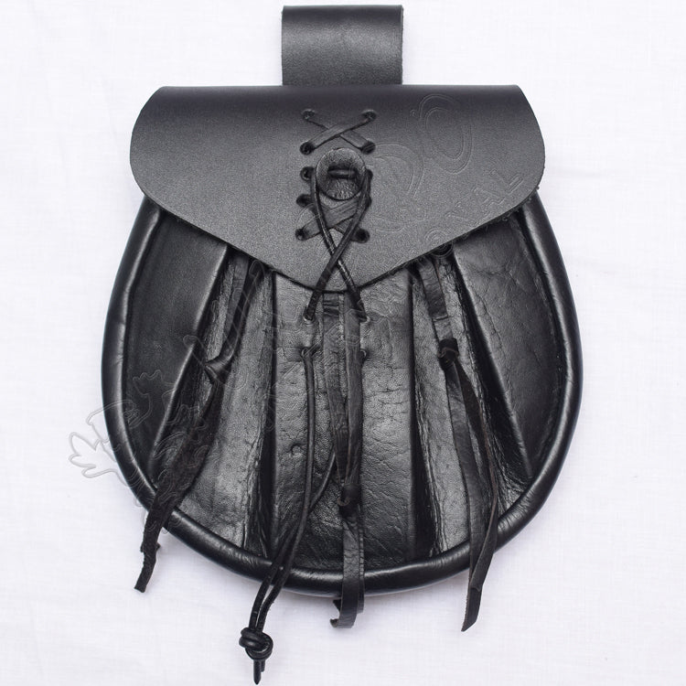 Cater Tassel Black Leather Bag Sporran