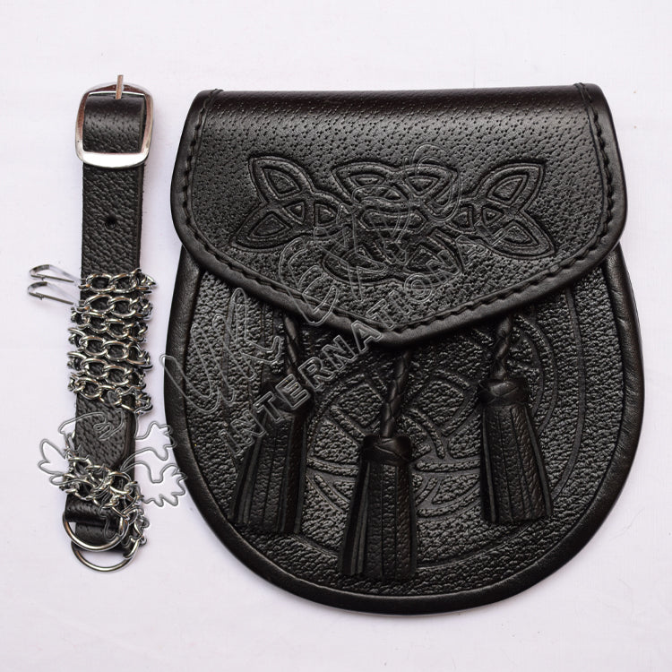 Grain Leather Full Dress Embossed Sporran