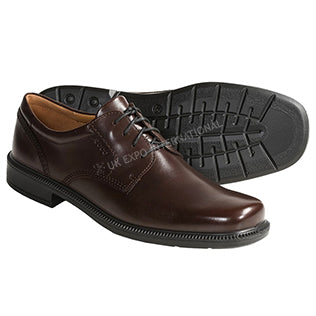 Mens Strategy Oxford Dark Brown Leather Shoes