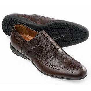 Mens Dark Brown Leather High Shine Oxford Shoes