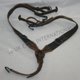 Brown Leather Black Suspender