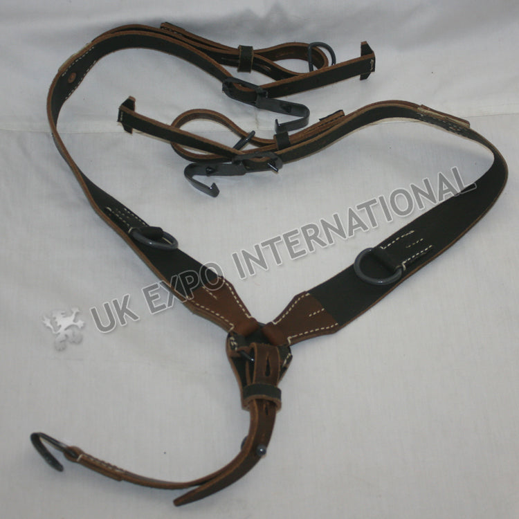 Brown Leather Black Suspender
