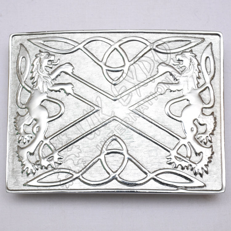 Saltire Chrome Kilt Belt Buckle