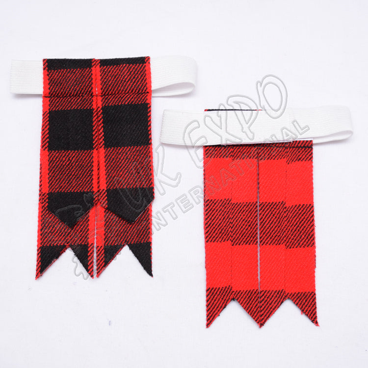 MacGregor Rob Roy Tartan Kilt Hose Flashes