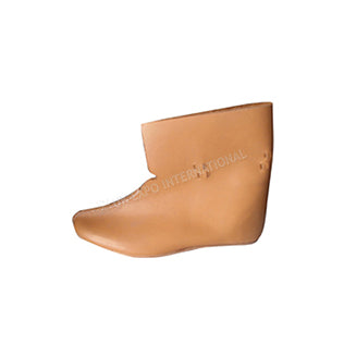 Brown Medieval Style Leather Half Boots