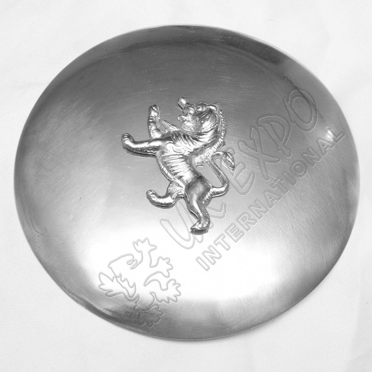 Rampart Lion Badge With Plaid Brooch
